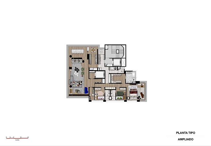 Ágia Faria Lima | 231 a 465 m² - 3 ou 4 Suítes Duplex e Cobertura | Planta Tipo Ampliada